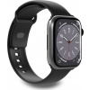 Puro Řemínek PURO ICON pro Apple Watch 4/5/6/7/SE/8/Ultra 44/45/49 mm (S/M a M/L) (černý)