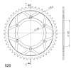 SUPERSPROX Reťazová rozeta SUPERSPROX RFE-990:50-BLK čierna 50T, 520