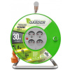Stalco Predlžovací kábel na bubne STANDARD LINE 25m, 4x2p+Z, 10A, 2300W, 3x1mm H05VV-F - S-80800
