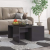 vidaXL Konferenčné stolíky 4ks lesklé sivé 33x33x33cm kompozitné drevo