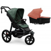 TFK ProA 2v1 Olive Combi carrycot + Seat unit Hlboká vanička Salmon