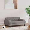 vidaXL Posteľ pre psa sivá 70x45x30 cm umelá koža - Sivá - 151951-25645