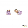 MOZA gold Náušnice MG2304 Farba kameňa: Ružová, Farba Zlata: červené Au