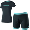 Komplet DYNAFIT Traverse T-shirt Women Blueberry + Alpine Pro 2/1 Shorts W Blueberry Marine Blue