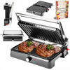 Skladací elektrický gril Huslog AK-2143 + Ebook strieborný/sivý 2700 W