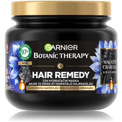 Garnier Botanic Therapy Hair Remedy Magnetic Charcoal Hydratačný kondicionér na suché a mastné vlasy 340ml Garnier