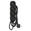 EMOS PC0413 Prodlužovací kabel 3 m / 4 zásuvky / černý / PVC / 1 mm2