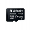 VERBATIM MicroSDXC karta 64GB Premium, U1 + adaptér (44084)