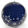 Vianočná guľa - sviečka Ø10cm Modrá