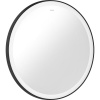HANSGROHE Xarita Lite S zrkadlo s LED osvetlením v ráme, vypínač na stenu, priemer 700 mm, hĺbka 33 mm, rám matný čierny, 54966670