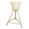 Stojan na kvety - Wicker kvetinový, Plný Wyplot - 1 Ecru kvetináč (Stojan na kvety - Wicker kvetinový, Plný Wyplot - 1 Ecru kvetináč)