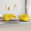 2dílná sedací souprava s poduškami světle žlutá textil Žlutá 3201653