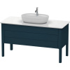 DURAVIT Luv stojaca skrinka pod umývadlo, pod dosku, 2 zásuvky, 1338 x 570 x 743 mm, nočná modrá matná lakovaná, LU956609898