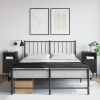 Nočné stolíky 2 ks čierne 36x39x68 cm oceľ valcovaná za studena-ForU-843067