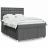 Box spring postel s matrací tmavě šedá 140x200 cm textil Šedá 3294006