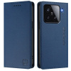Peňaženkové kožené puzdro RFID Leather na Xiaomi 15 - Tmavo modrá