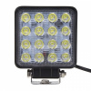 LED svetlo na pracovné stroje 12V / 24V - cúvacie 16x3W LED ECE R10/R23 (107x107x60mm)