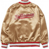 pánska bunda HUF CRACKERJACK SATIN BASEBALL JACKET Oatmeal L + doprava zdarma