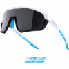 Cyklistické okuliare FORCE APEX bielo-šedé UV400