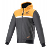 ALPINESTARS bunda CHROME STREET HOODIE HONDA kolekce, ALPINESTARS (černá/šedá/oranžová) 2024 - 2XL