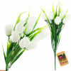 UMELÝ BUKET ŠAFRÁNOV BIELY 10 HLAVIČIEK 35 CM JARNÝ 5 VETVIČIEK ŠAFRÁNY
