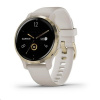 Garmin GPS sportovní hodinky Venu2S Light Gold/Sand Band, EU 010-02429-11