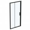 Ideal Standard Connect 2 Posuvné sprchové dvere, dvojdielne, 140 cm, čierna/číre sklo K9278V3
