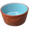 DOG FANTASY keramická tehlová miska s modrou glazúrou FOOD 16,5 x 8 cm 750 ml