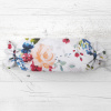 Biante Vankúš valec bonbon Sandra SA-387 Veľké žlté a modré kvety na bielom 15x80 cm