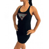 Dámske čierne tielkové šaty Guess E5GP01 Rhinestone