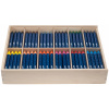 EDU3 Jumbo okrúhle voskové pastely K12, 144 ks - 12x 12 farieb, balené v drevenej krabičke