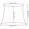 vidaXL Tieniaca plachta 160 g/m² béžová 3/4x3 m HDPE - Béžová - 70668-25435