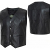 Stars & Stripes Vesta kožená Jason Stars & Stripes, pánska, čierna Veľkosť: M