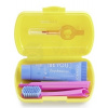 Curaprox Travel Set zubná kefka + CPS medzizubné kefky 2 ks + zubná pasta 10 ml darčeková sada, žltý