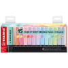 Zvýrazňovač STABILO BOSS ORIGINAL Pastel deskset 15 ks (4006381567411)