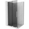 Mexen Velar L zasúvacia sprchová stena Walk-in 120 x 200 cm, grafit 8 mm, biela - 871-120-003-43-20