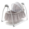 NEW BABY Detská kolíska Swingy s melódiami a časovačom 99x77x64 sivá