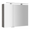 Sapho MIRRÓ galérka s LED osvetlením, 90x70x16cm, dub strieborný SPH MC090-0011