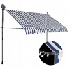 Ručne zaťahovacia markíza s LED, 300 cm, modro-modrá