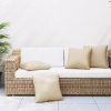 Polštáře na pohovku 4 ks béžové 50 x 50 cm textil Béžová 360384
