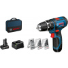 Bosch Professional Akumulátorová príklepová vŕtačka GSB 12V-15 - 1x 2,0 Ah, 1x 4,0 Ah vr. príslušenstva