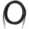 CASCHA Standard Line Guitar Cable Straight Black Tweed 9m