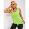 Blúzka plus size s lemom ARAI svetlozelená