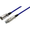 Monacor MEC-100/BL XLR kábel [1x XLR zástrčka - 1x XLR zásuvka] 1 m modrá; 0061740