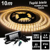 LEDprodukt 10m SMD2835 60LED/m IP65 vodeodolný teplá b.- KOMPLETNÁ SADA