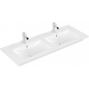 VILLEROY & BOCH Venticello dvojumývadlo na skrinku s dvomi otvormi, dva prepady, 1300 x 500 mm, biela alpská, 4111DL01