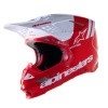 přilba SUPERTECH S-M8 RADIUM 2, ALPINESTARS (červená/bílá) 2023 M140-2044