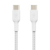 Belkin CAB004bt1MWH oplétaný USB-C - USB-C, 1m, bílý