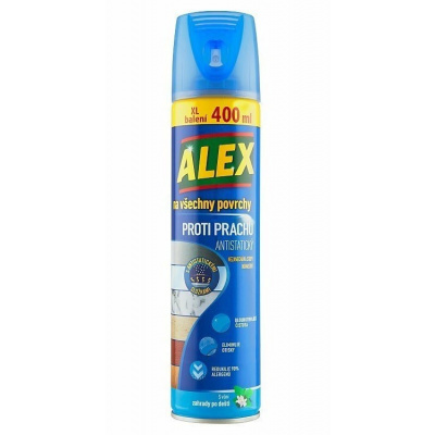 ALEX sprej proti prachu na všetky povrchy, antistatický s vôňou záhrady po daždi 400ml
