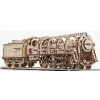 Ugears 3D dřevěné mechanické puzzle Parní lokomotiva 4-6-0 s tendrem